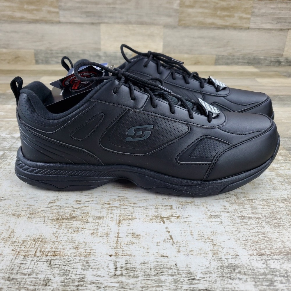 Skechers Dighton Mens Work Shoes Sz 13 Wide Relaxed Fit Slip Resistant Sneakers